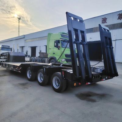 কেনা ব্যবহৃত নতুন লোবয় ট্রাক ট্রেলার 60T Lowbed সেমি ট্রেলার বিক্রয়ের জন্য online manufacture