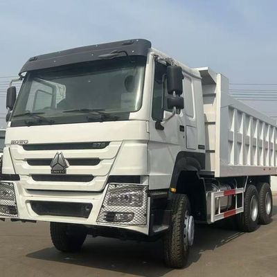 ভালো দাম কাস্টমাইজযোগ্য সাদা রঙ HOWO 6X4 375HP ডাম্প ট্রাক আসন≤5 কনটেইনার দৈর্ঘ্য 5.60 * 2.35 * 1.5 মিমি ইউরো 2 নির্গমন মানের জন্য অনলাইন
