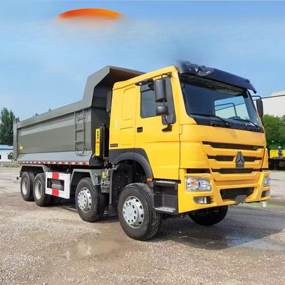 ভালো দাম Howo Euro 4 380hp 8x4 ডাম্প ট্রাক ZF8118 স্টিয়ারিং সিস্টেম এবং 50 টন ক্ষমতা সঙ্গে অনলাইন