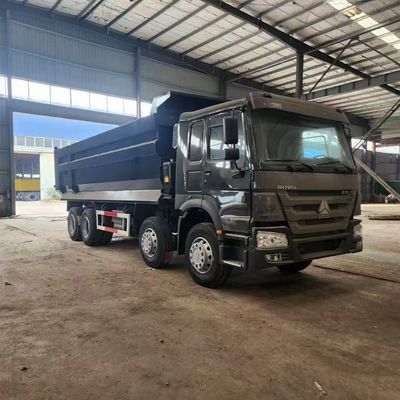 ভালো দাম 8X4 Lhd 12R20 375 HP হাও ডাম্প ট্রাক স্টিয়ারিং এবং অশ্বশক্তি কনফিগারেশনের সাথে কাস্টমাইজড অনলাইন