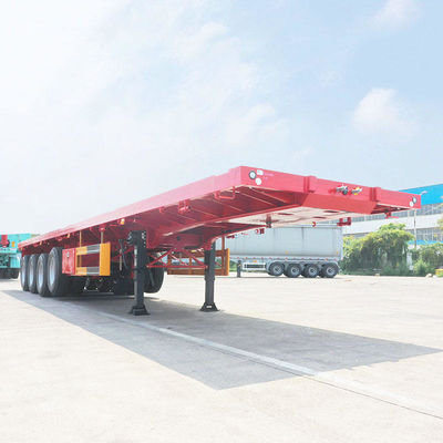 ভালো দাম 12500*2500*1600 MM স্টিল প্লেট ফ্ল্যাট কনটেইনার সেমি ট্রেলার 3/4-অক্ষ এবং কাস্টমাইজযোগ্য বায়ু সাসপেনশন স্টিল সাসপেনশন অনলাইন